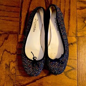 Multicolor dot Repetto flats size 40